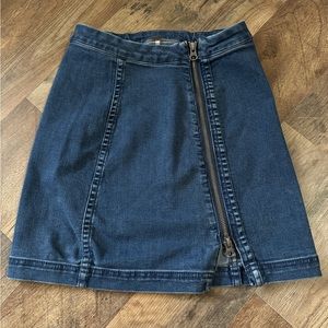 Women's Layla Denim Zip-Front Mini Skirt